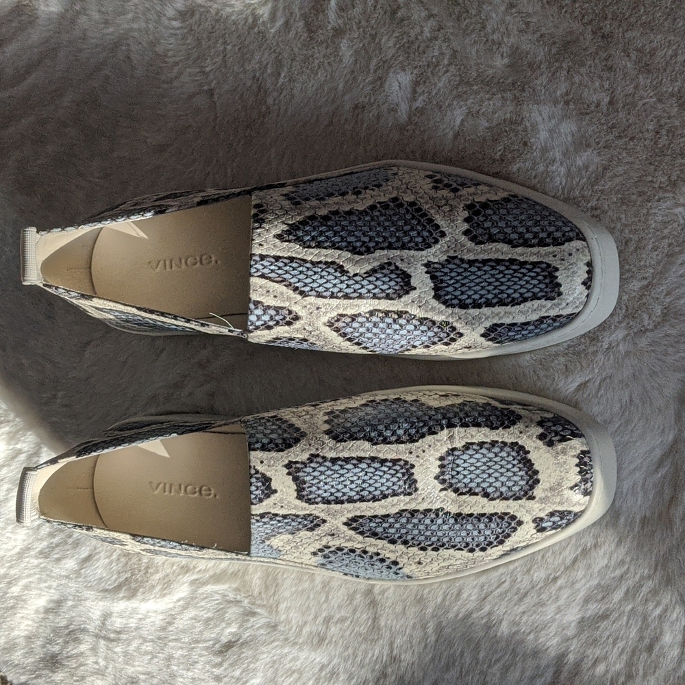 Vince Saxon-2 Snake Print Leather Women's shoes